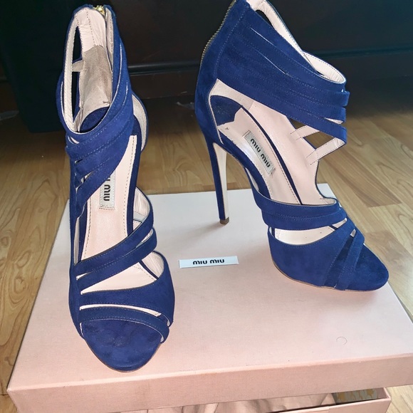 MIU MIU: Calzature Donna Heels in Royal Blue - Picture 1 of 4